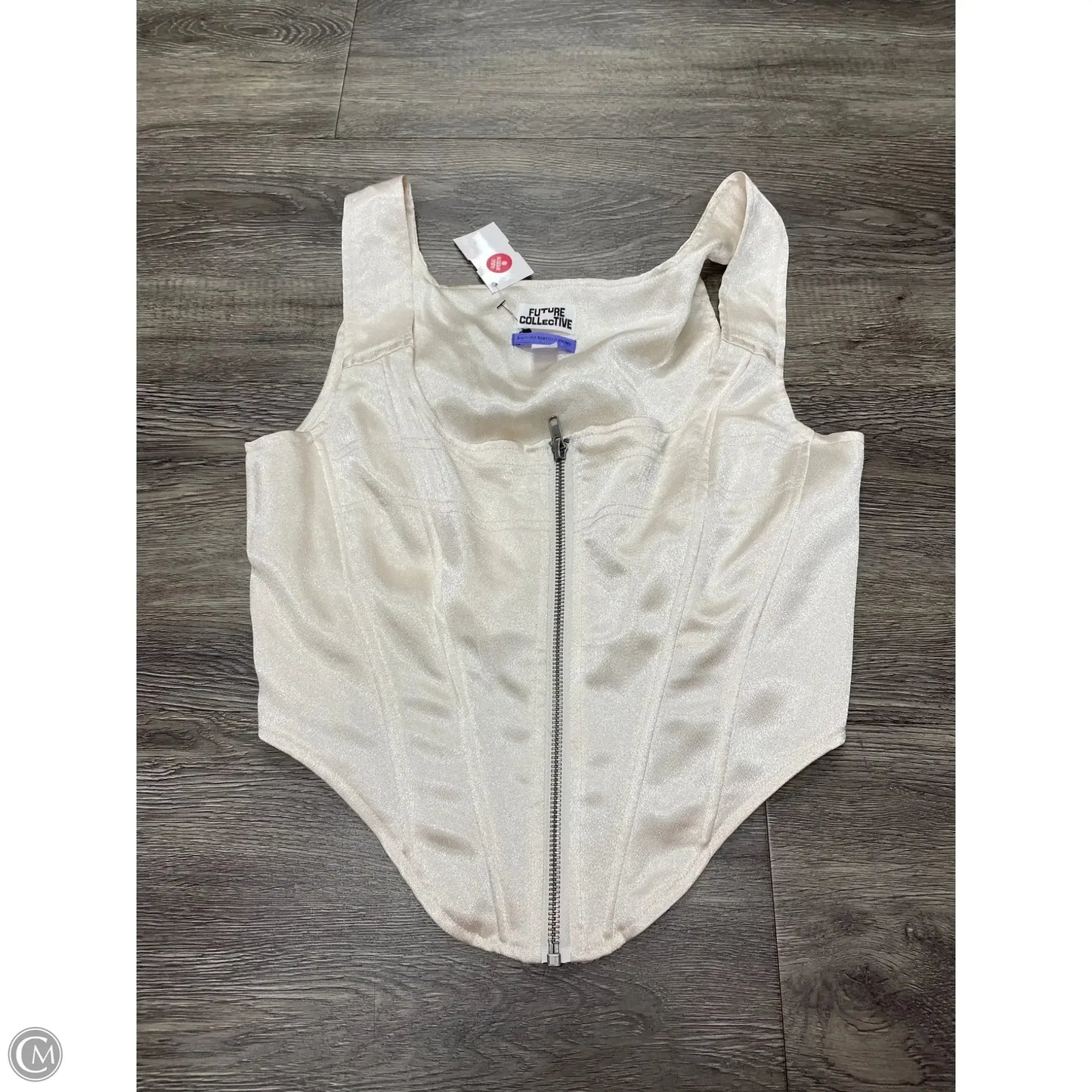 Top Sleeveless By Cme In Ivory, Size: M