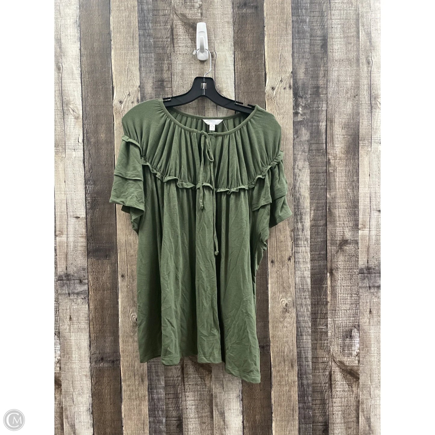 Top Short Sleeve By Time And Tru In Green, Size: Xl