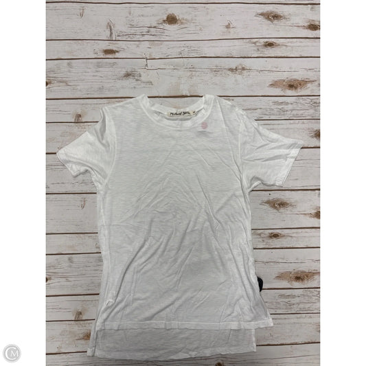 Top Short Sleeve By Michael Stars In White, Size: Osfm