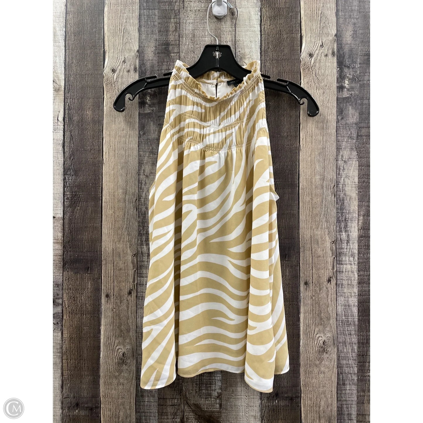 Top Sleeveless By Ann Taylor In Animal Print, Size: S