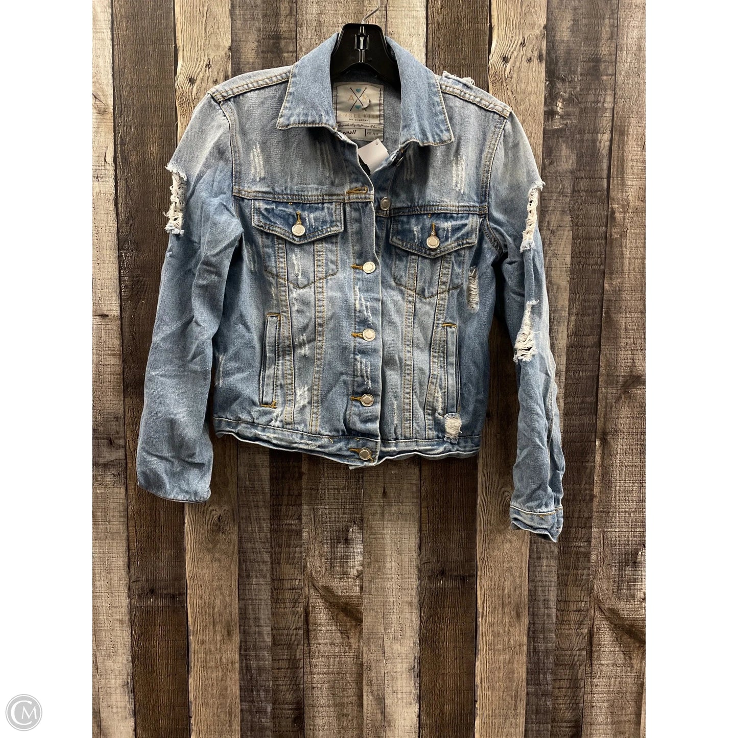 Jacket Denim By Cme In Blue Denim, Size: S