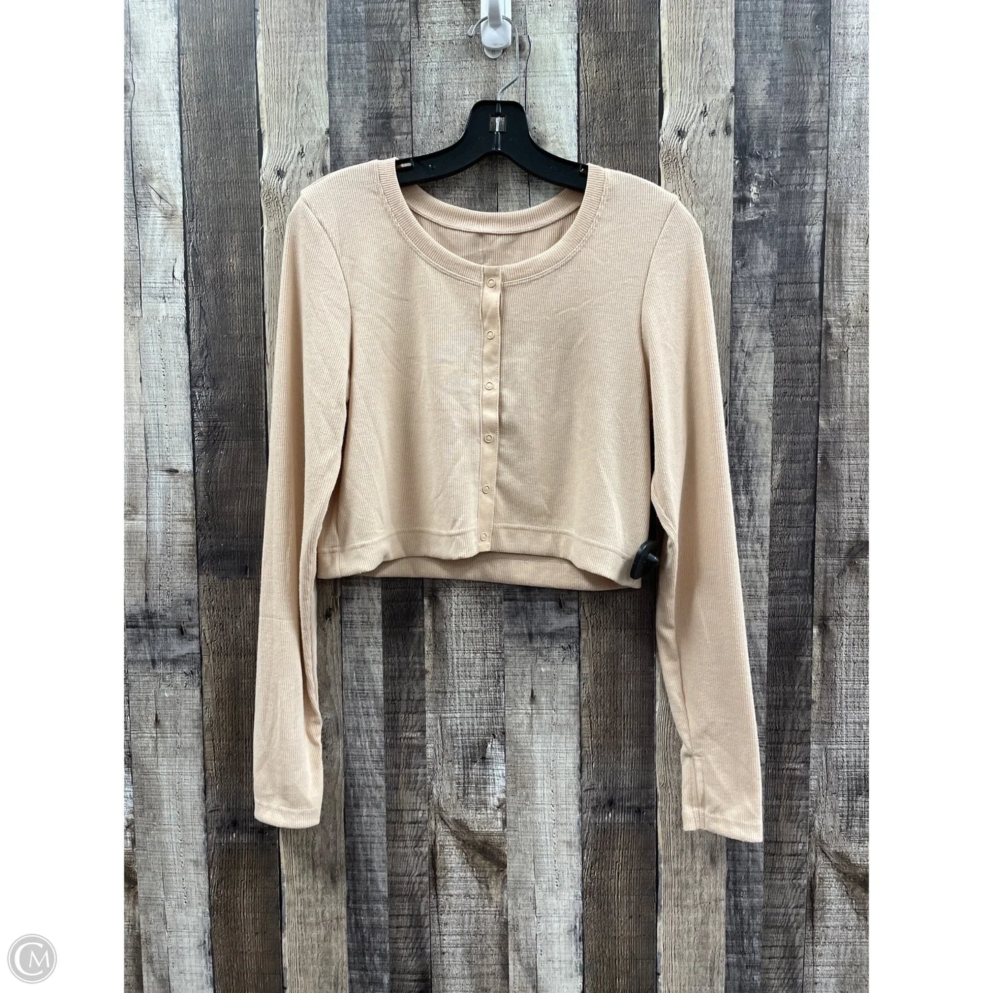 Top Long Sleeve By Aerie In Beige, Size: M