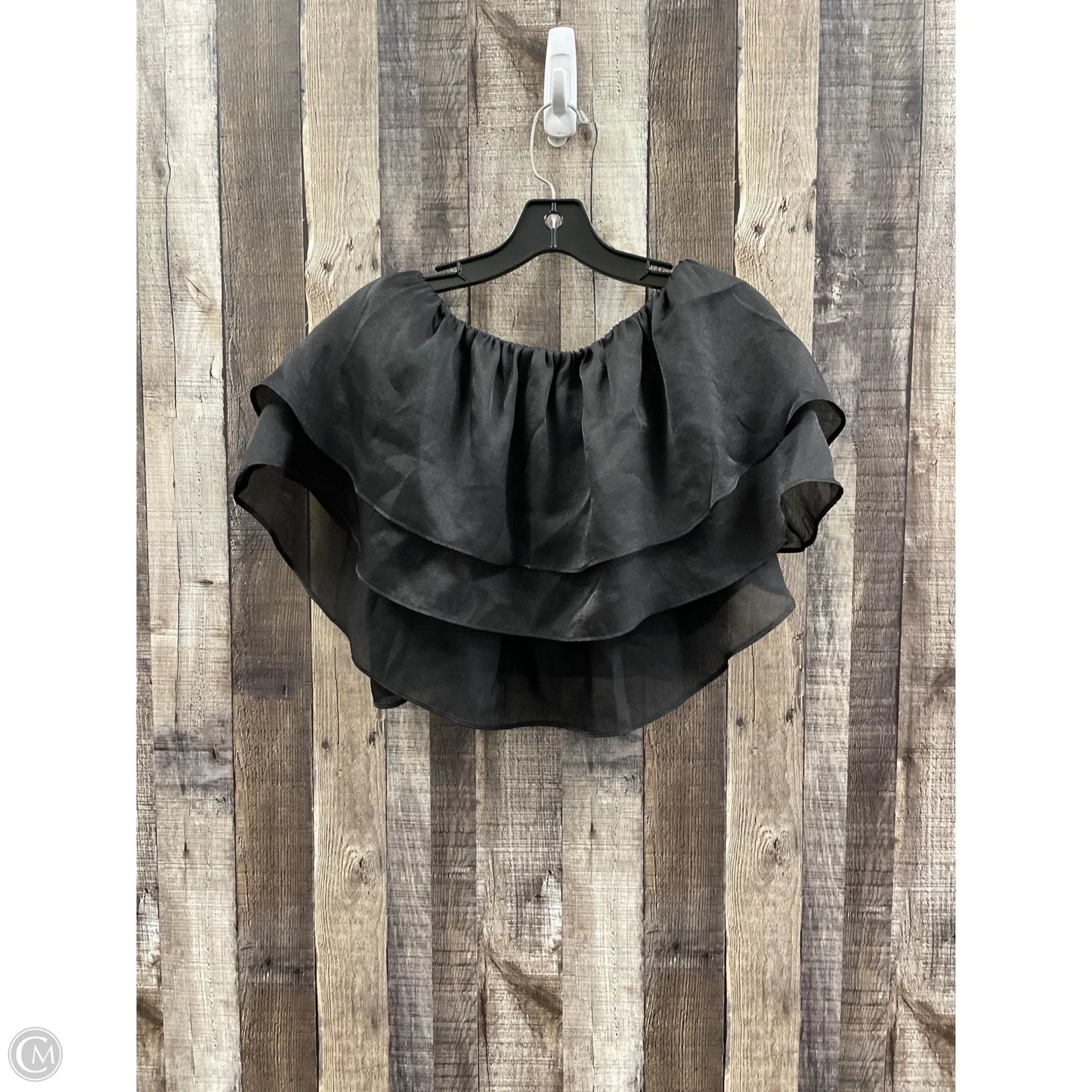 Top Short Sleeve By Cme In Black, Size: M