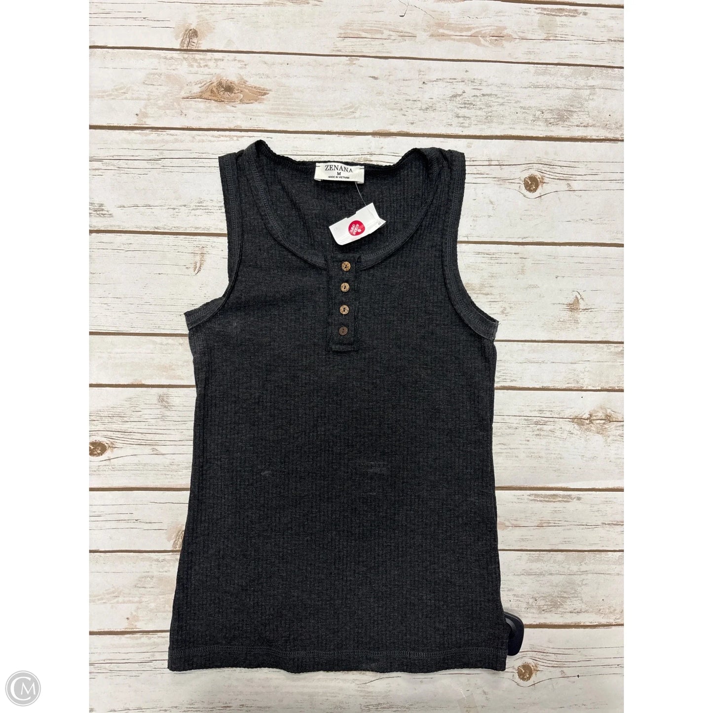 Tank Top By Zenana Outfitters In Grey, Size: M