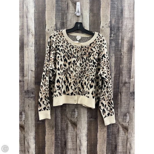 Sweater Cardigan By A New Day In Animal Print, Size: L