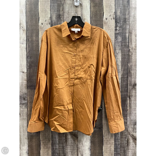 Top Long Sleeve By She + Sky In Brown, Size: S
