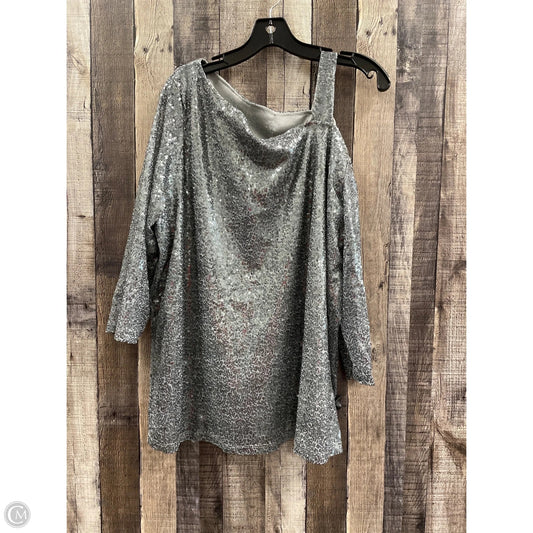 Top 3/4 Sleeve By Nine West In Grey, Size: L