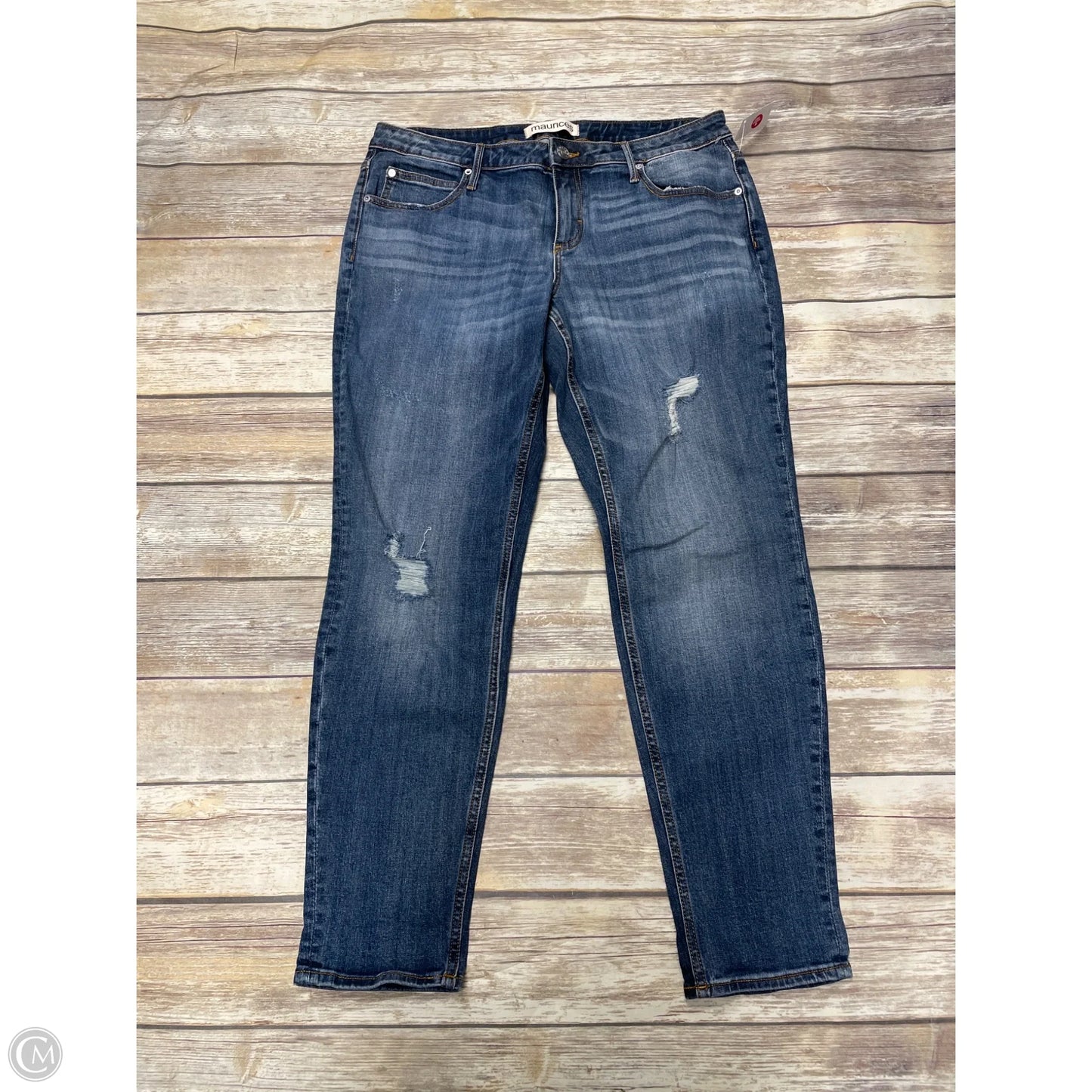 Jeans Skinny By Maurices In Blue Denim, Size: 16