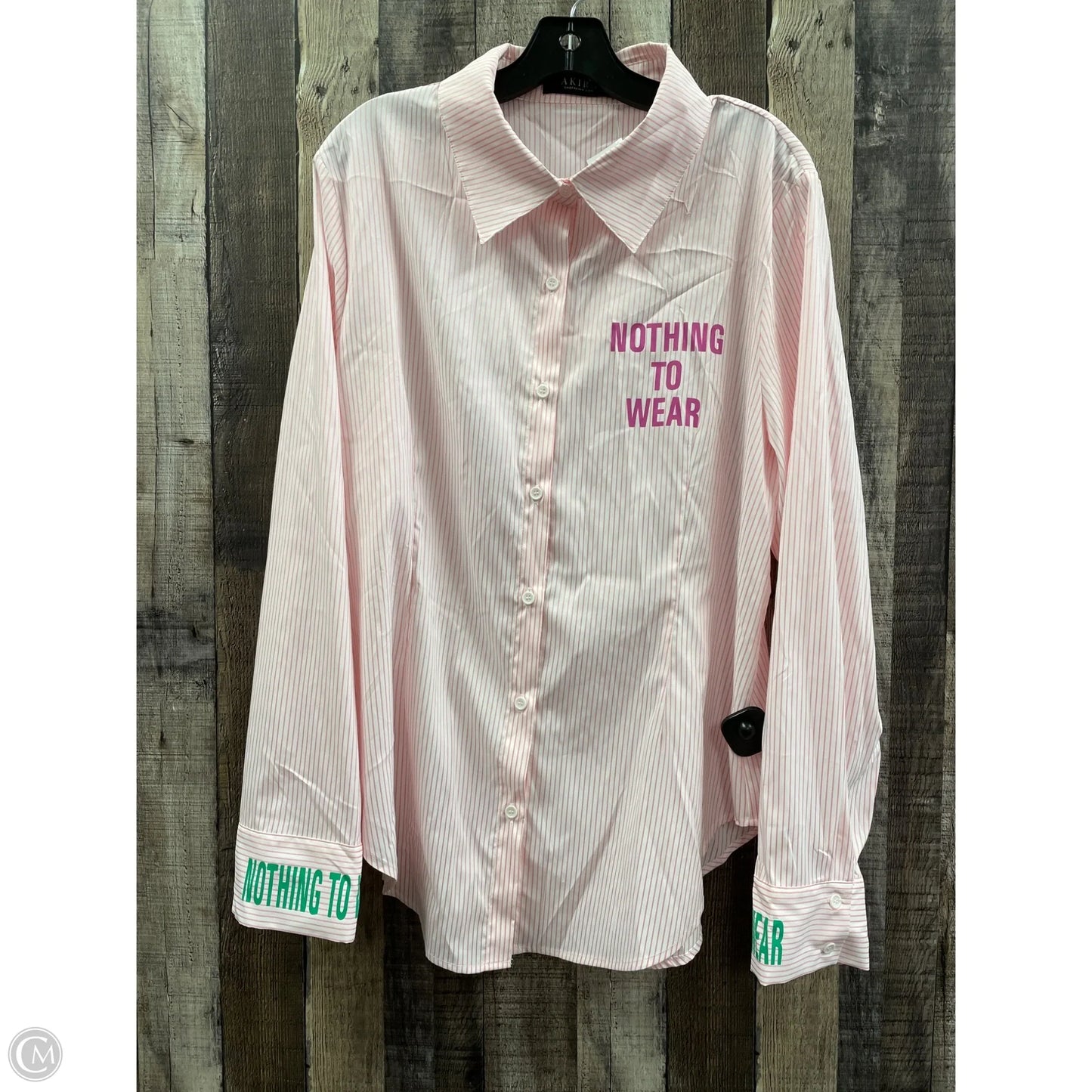 Top Long Sleeve By Akira In Striped Pattern, Size: 1x