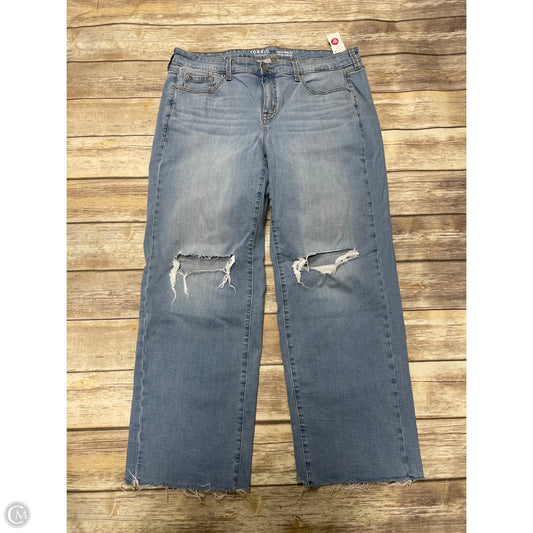 Jeans Wide Leg By Torrid In Blue Denim, Size: 14