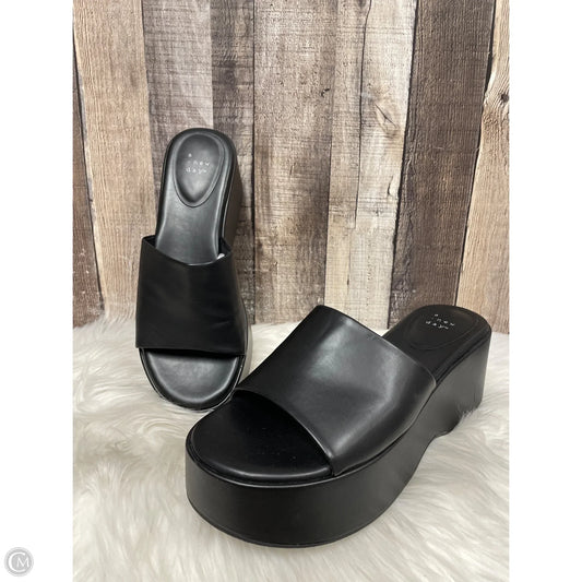 Sandals Heels Platform By A New Day In Black, Size: 10