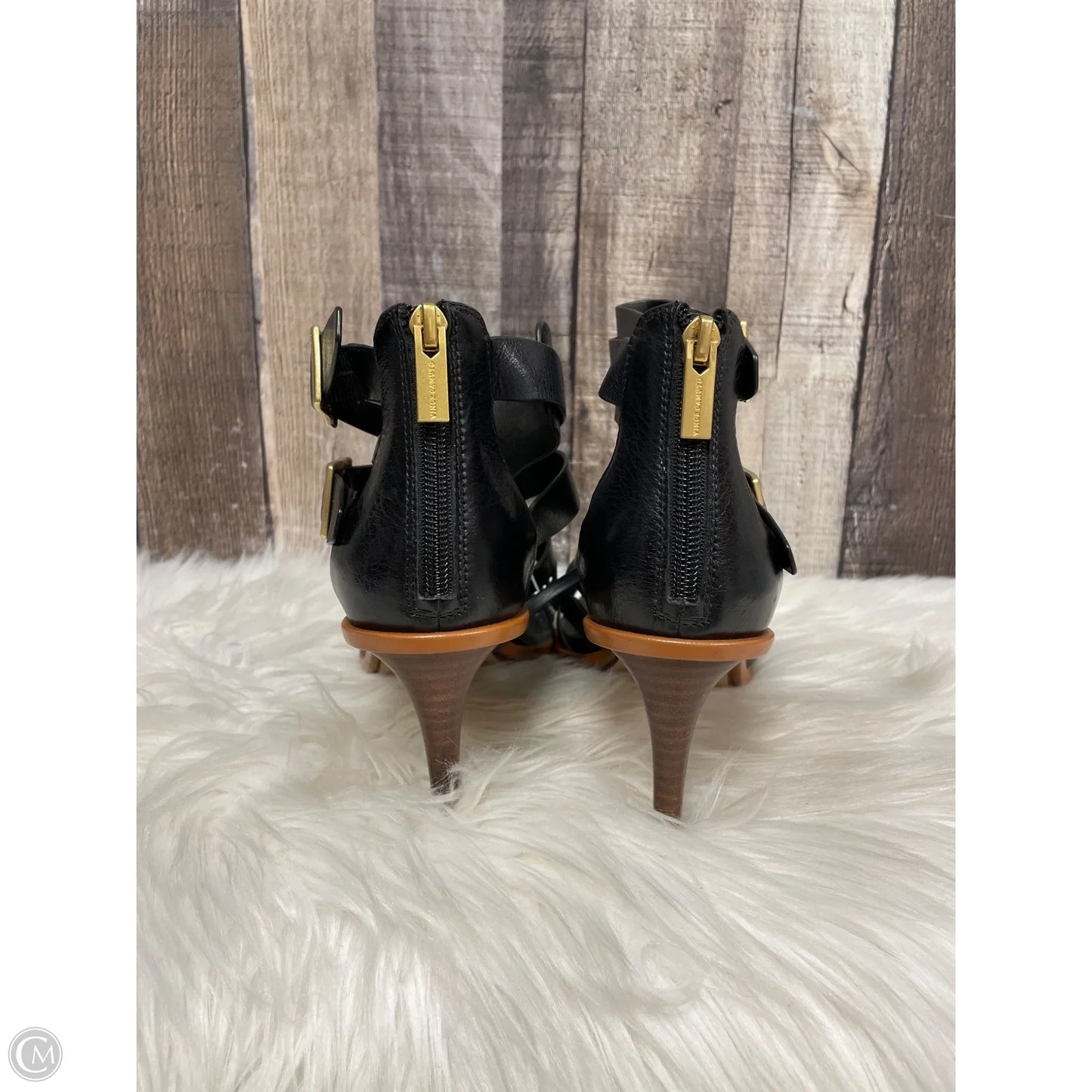 Sandals Heels Stiletto By Vince Camuto In Black, Size: 9