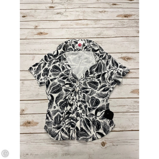 Top Short Sleeve By Maeve In Black & White, Size: S