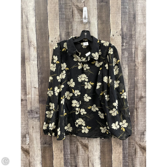 Top Long Sleeve By Cabi In Floral Print, Size: S