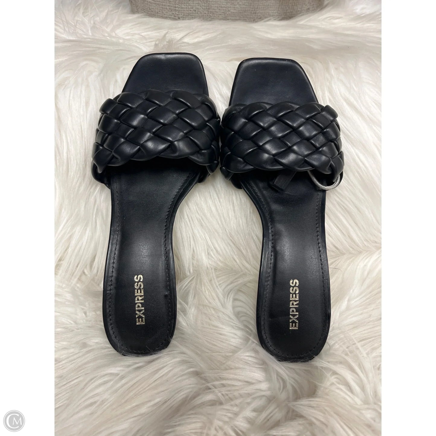 Sandals Heels Kitten By Express In Black, Size: 7