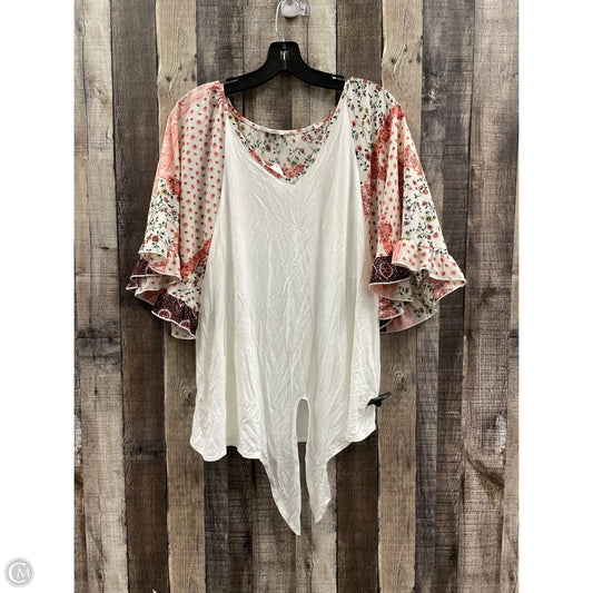 Top Short Sleeve By Cme In Multi-colored, Size: L