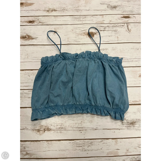 Top Sleeveless By Zara In Blue, Size: M