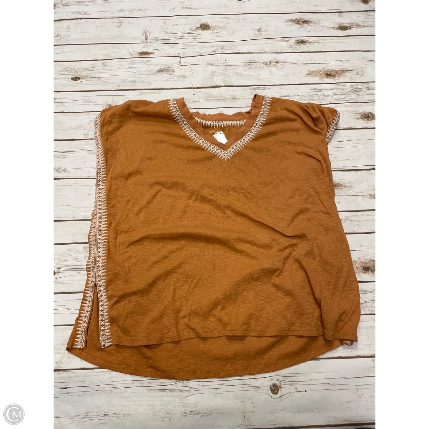 Top Sleeveless By Pure Jill In Orange, Size: L