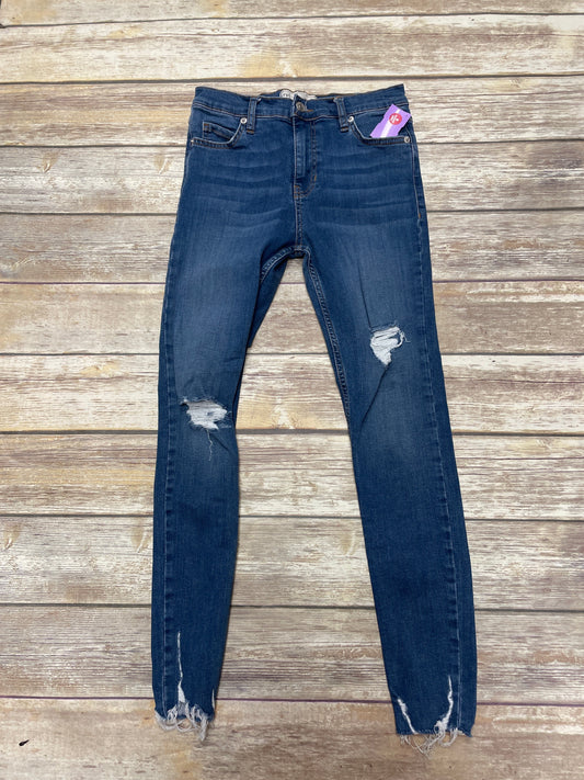 Jeans Skinny By Free People In Blue Denim, Size: 2