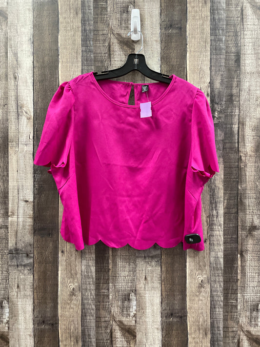 Pink Blouse Short Sleeve Shein, Size 3x