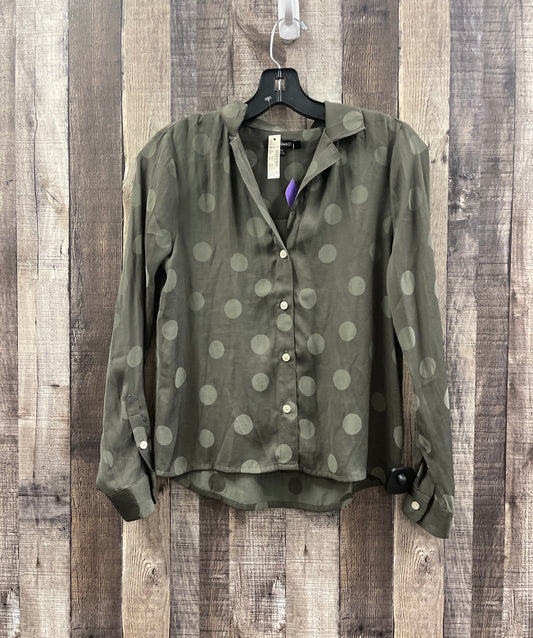 Blouse Long Sleeve By Madewell In Green, Size: Xs