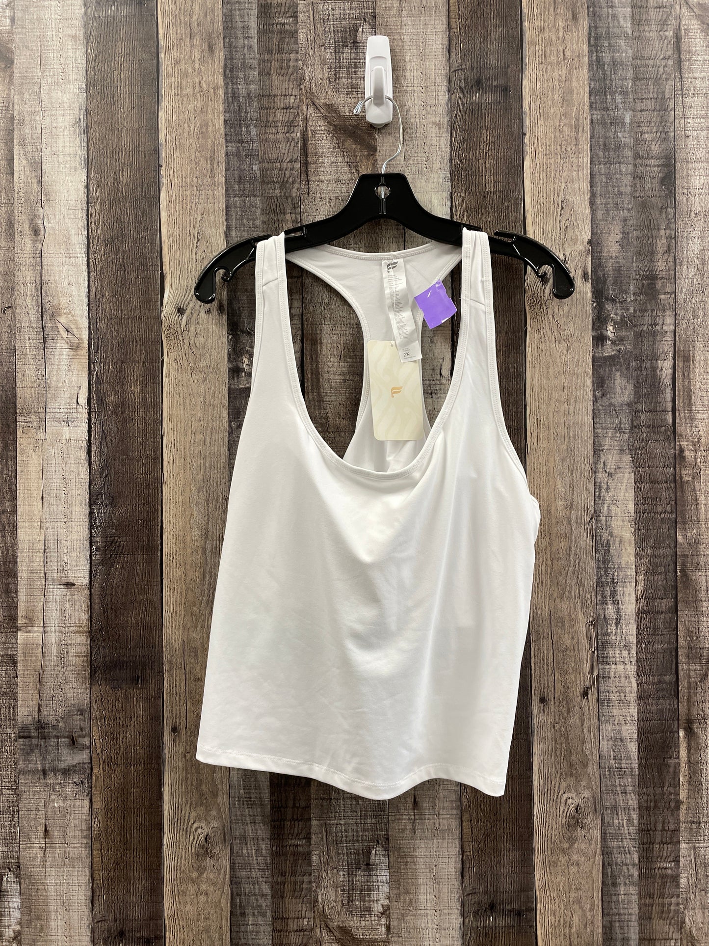 White Athletic Tank Top Fabletics, Size 2x