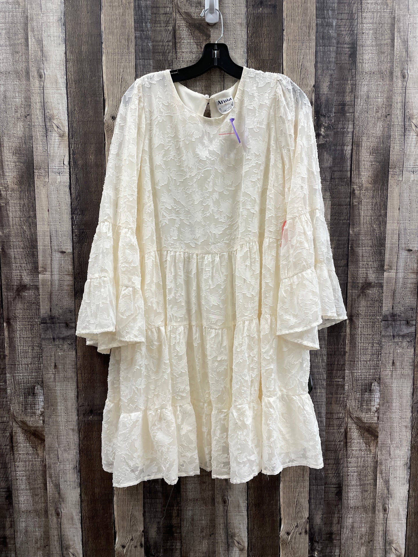 Cream Dress Party Short Cme, Size 1x