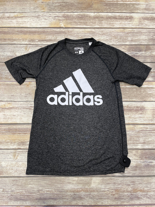Grey Athletic Top Short Sleeve Adidas, Size S