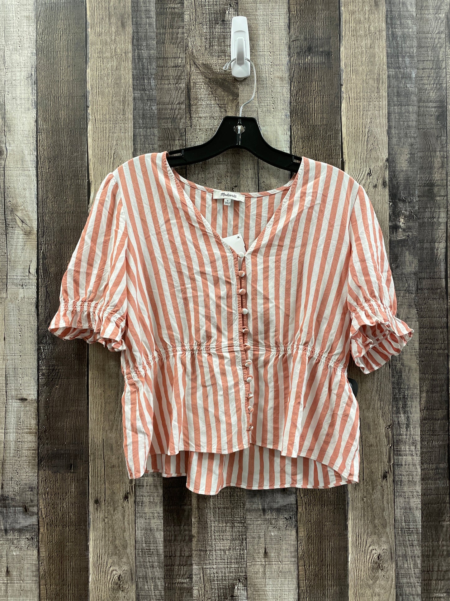 Orange Top Short Sleeve Madewell, Size M