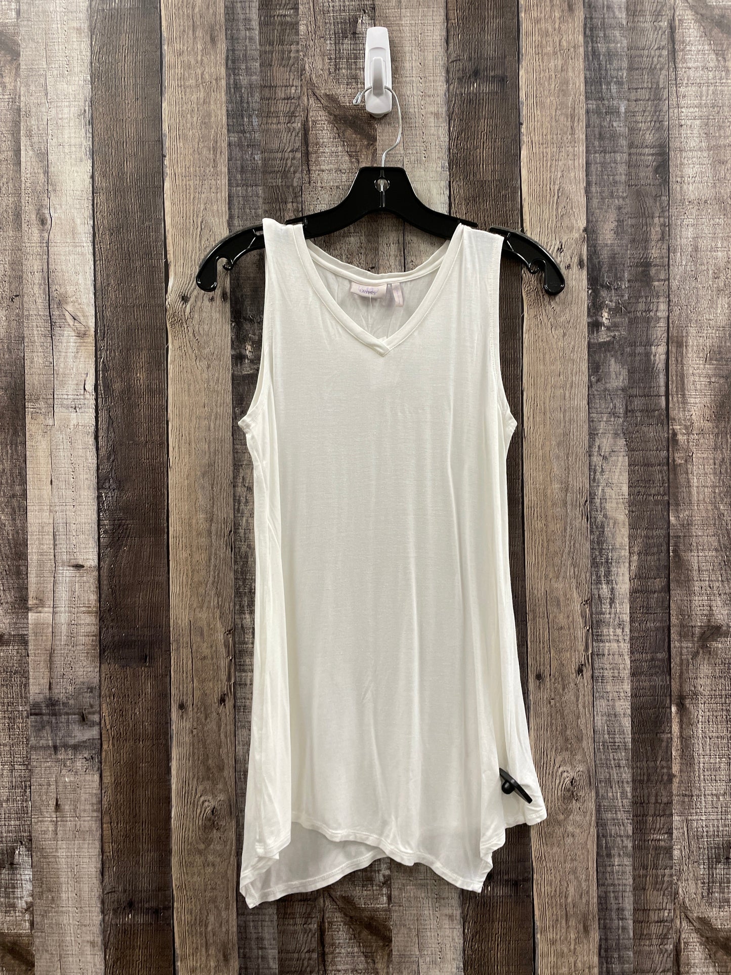 White Tunic Sleeveless Logo, Size S