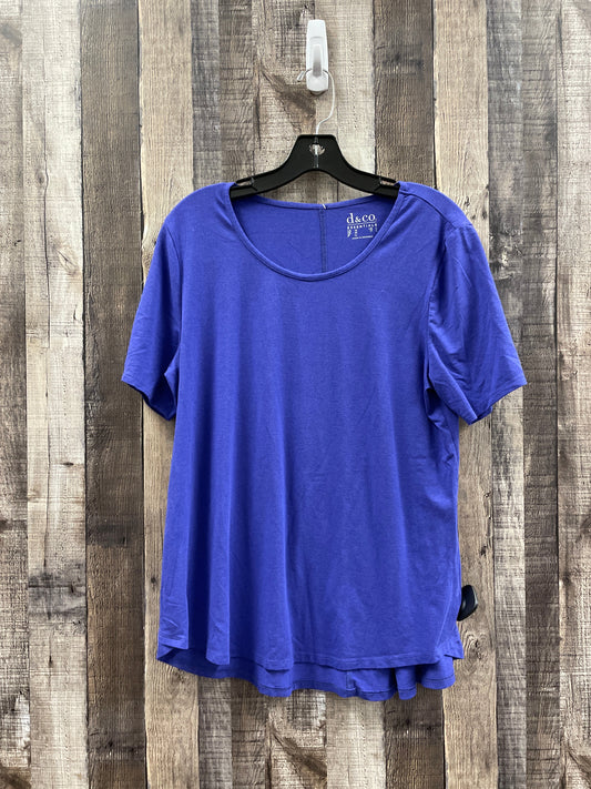 Purple Top Short Sleeve Clothes Mentor, Size M