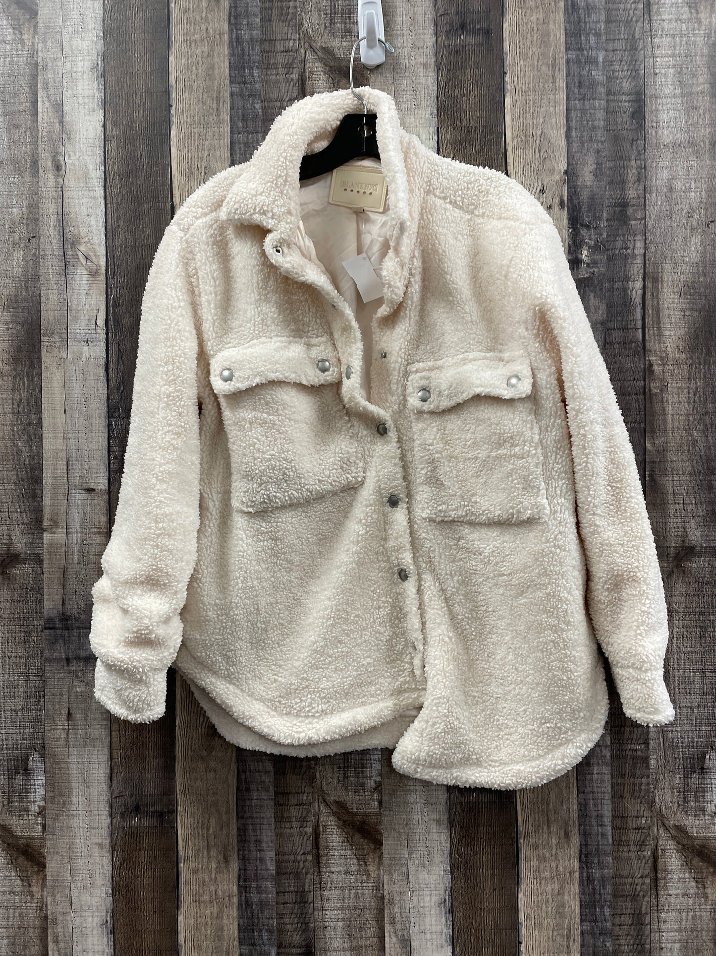 Coat Faux Fur & Sherpa By Blanknyc In Cream, Size: S