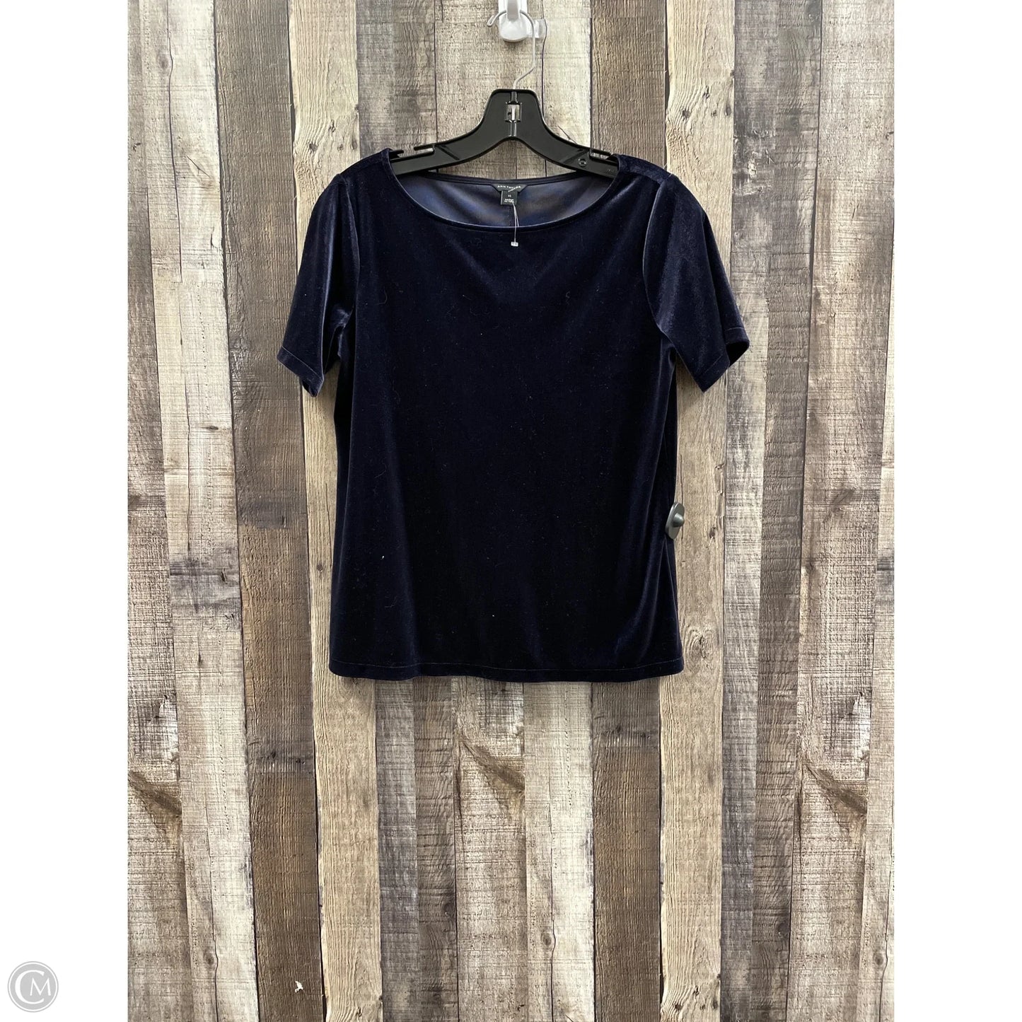 Top Short Sleeve By Ann Taylor In Navy, Size: Xs