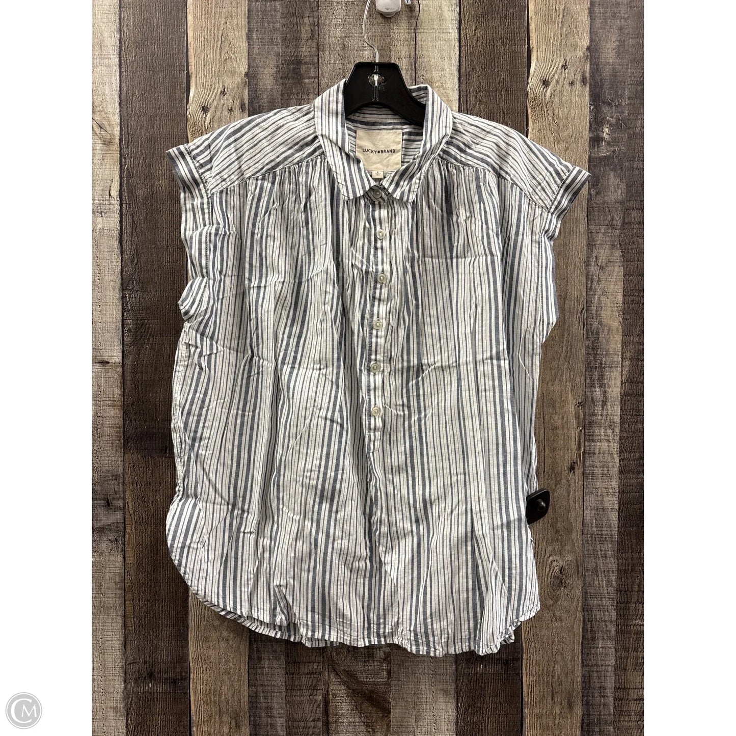 Top Sleeveless By Lucky Brand In Striped Pattern, Size: S