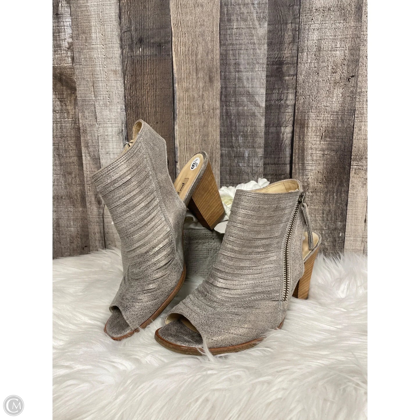 Shoes Heels Block By Paul Green In Bronze, Size: 9.5