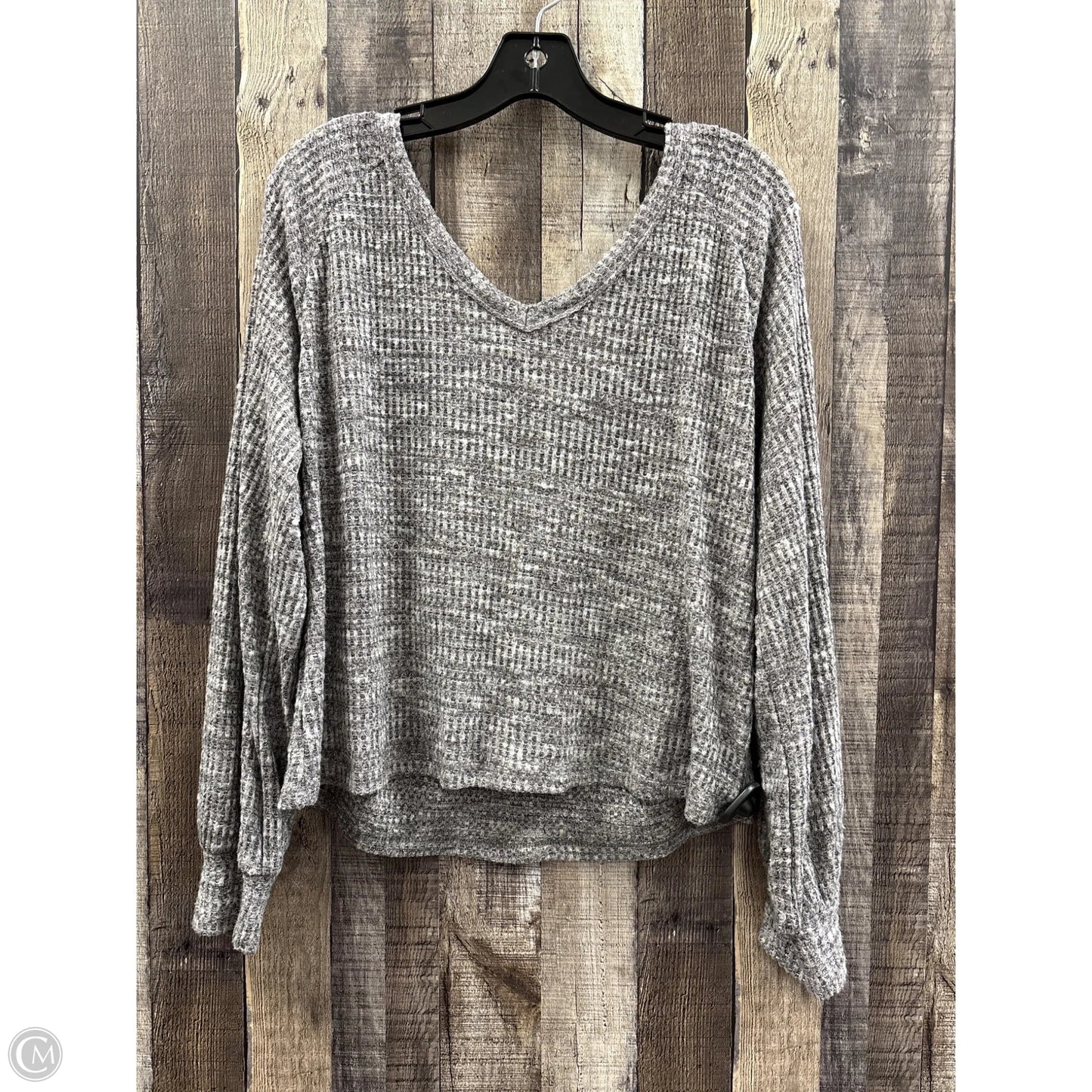 Top Long Sleeve By So In Grey, Size: S