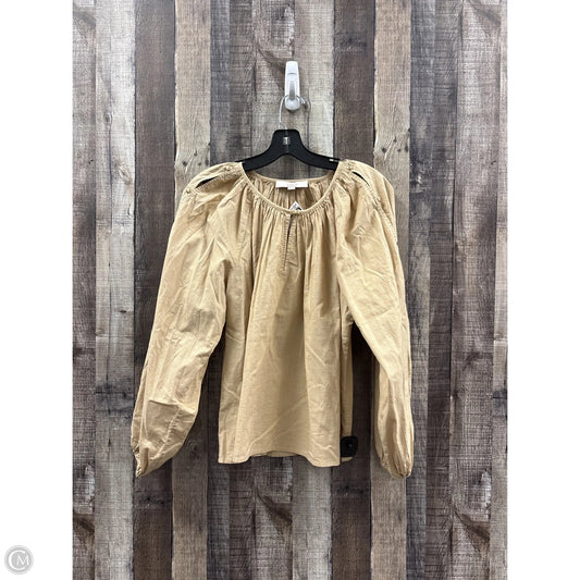 Top Long Sleeve By Loft In Tan, Size: Xs