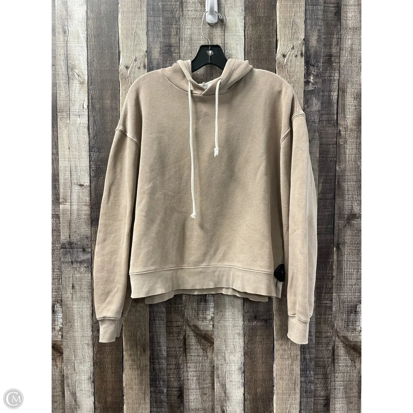Sweatshirt Hoodie By Z Supply In Tan, Size: S