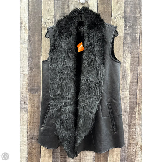 Vest Faux Fur & Sherpa By Clothes Mentor In Black, Size: M