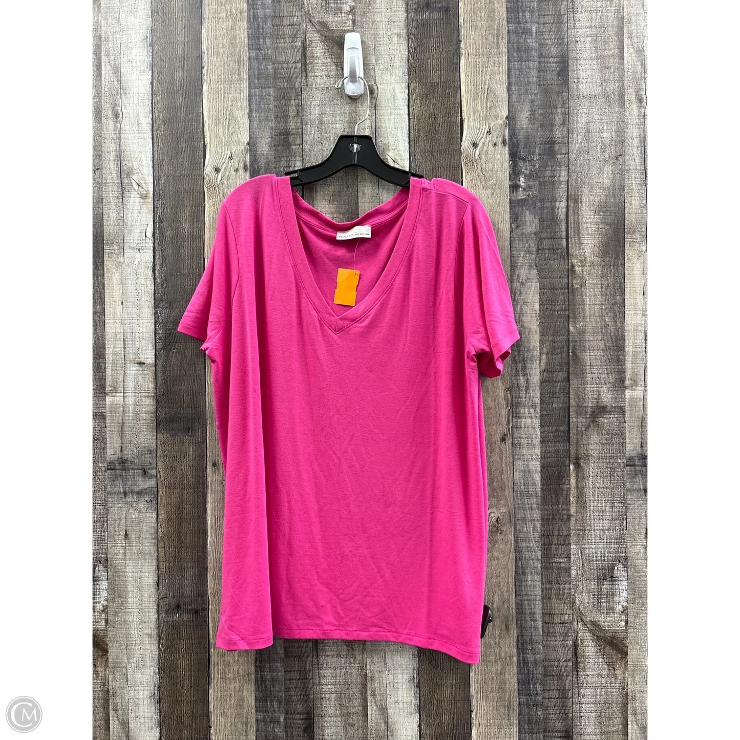 Top Short Sleeve By Zenana In Pink, Size: 3x