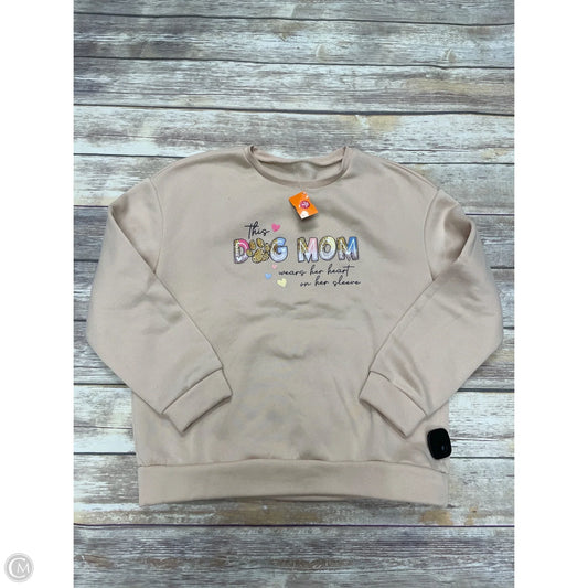 Sweatshirt Crewneck By Shein In Cream, Size: L