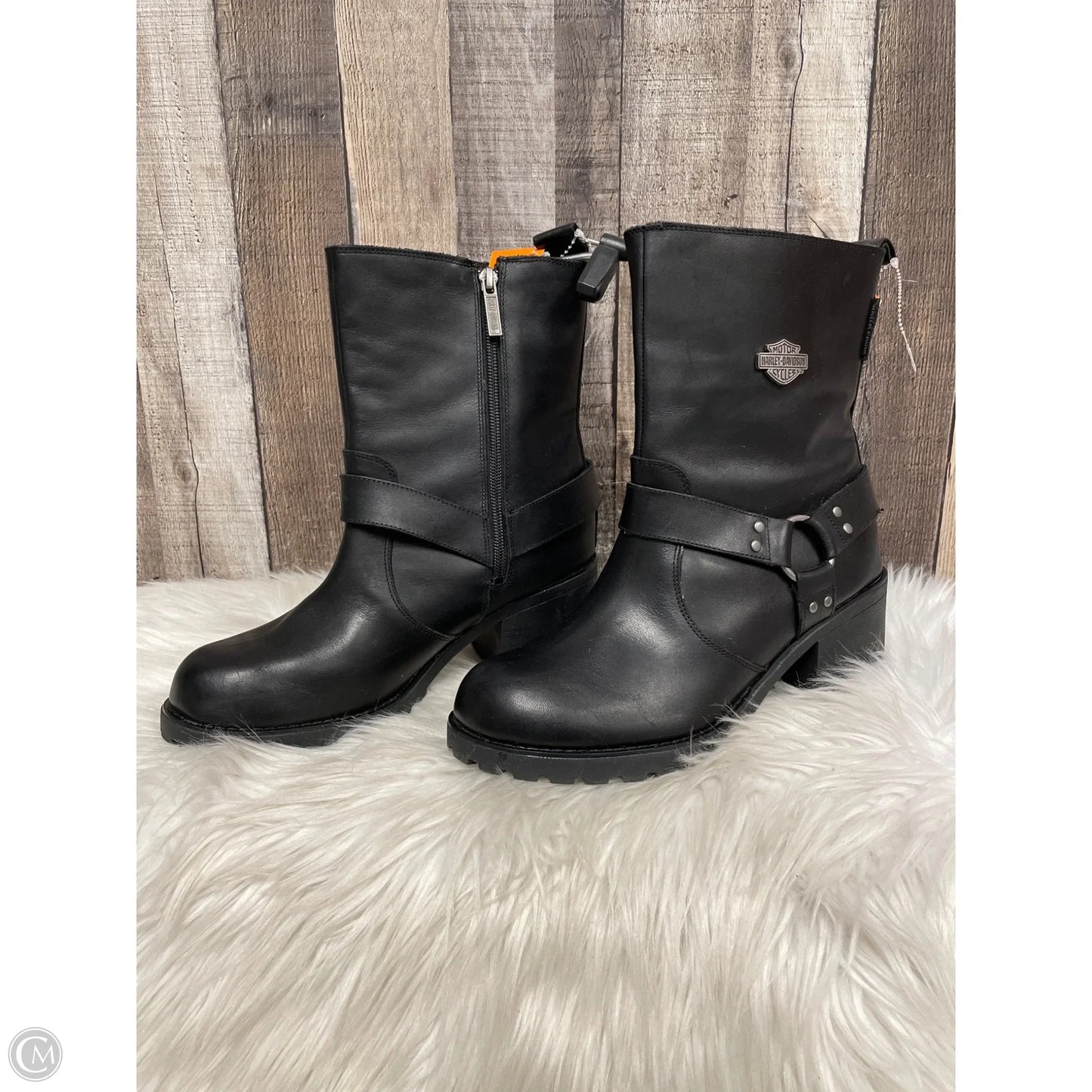 Boots Combat By Harley Davidson In Black, Size: 8.5