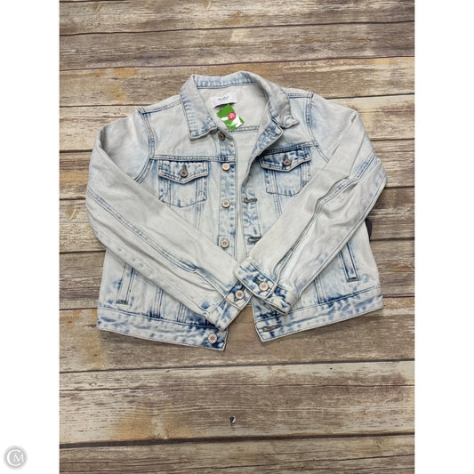 Jacket Denim By Kancan In Blue Denim, Size: L