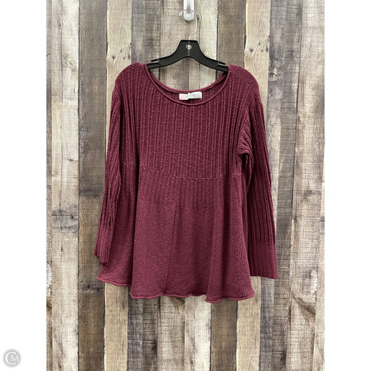 Sweater By Free People In Maroon, Size: Xs