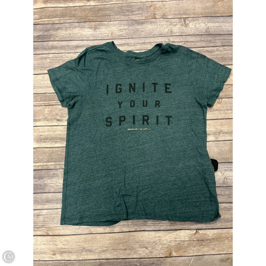 Top Short Sleeve By Spiritual Gangster In Teal, Size: L