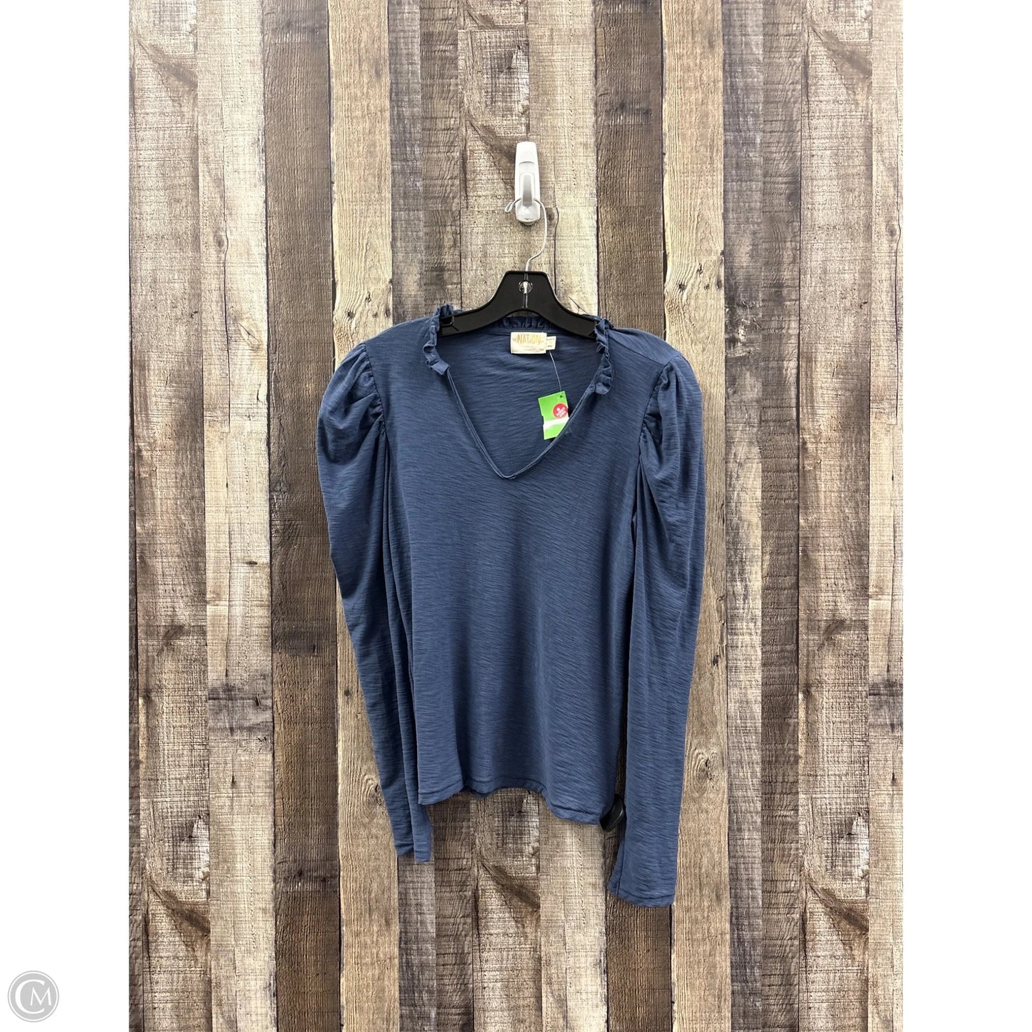 Top Long Sleeve By Nation In Navy, Size: S