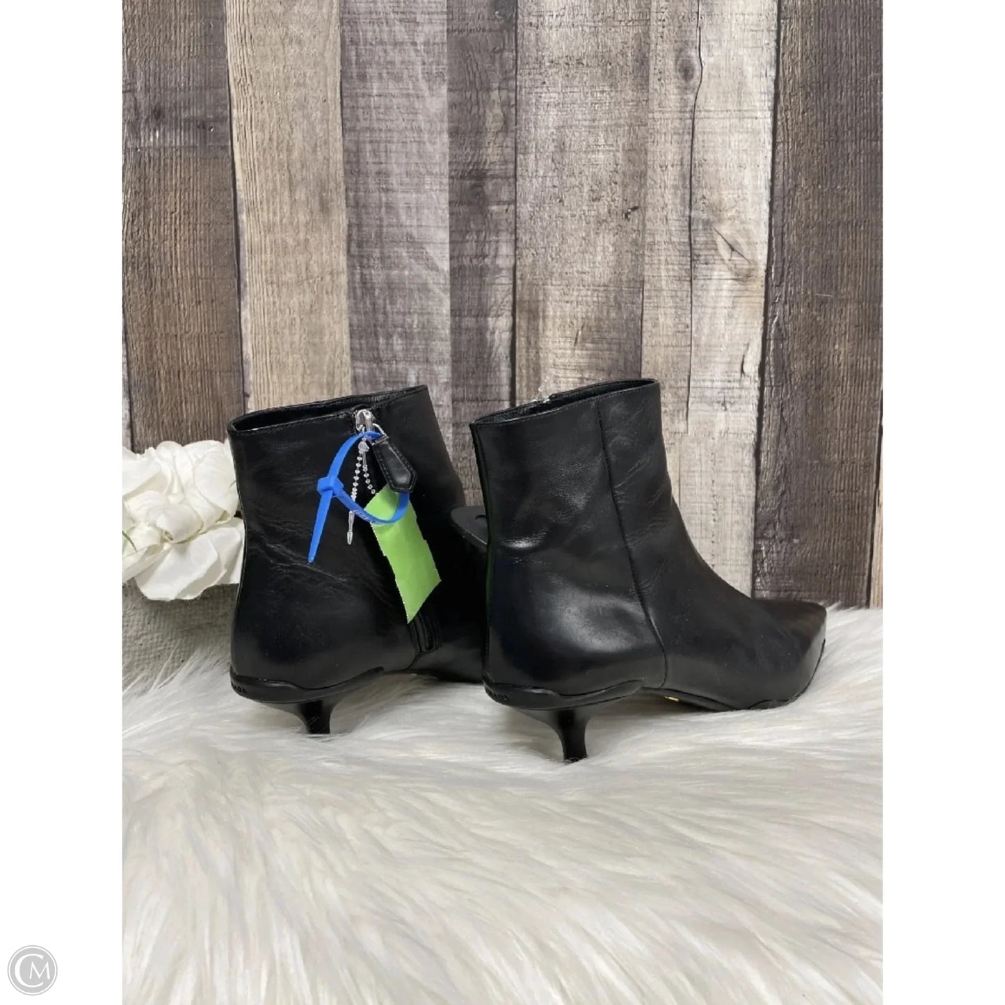 Boots Luxury Designer By Prada In Black, Size: 6.5