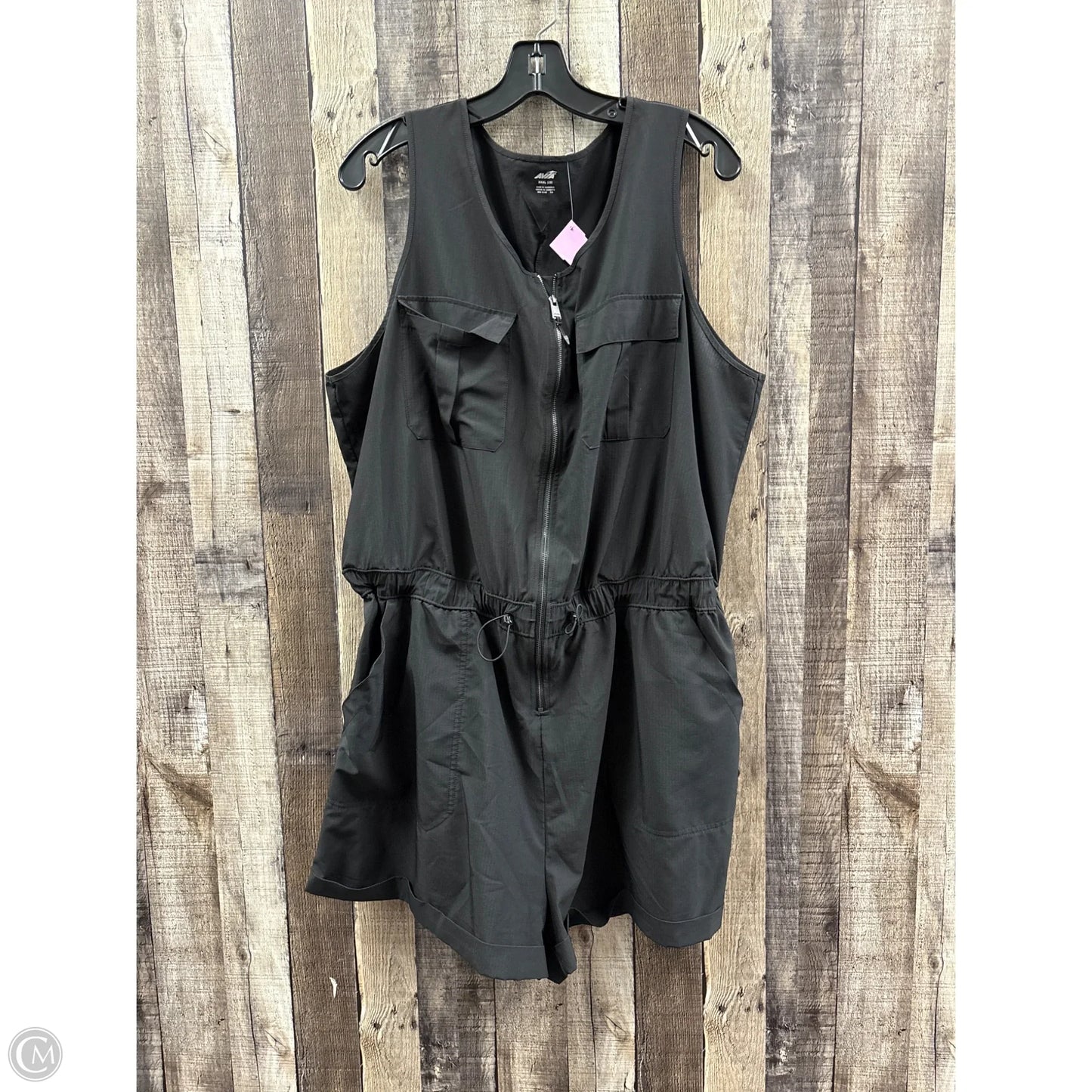 Romper By Avia In Black, Size: 3x