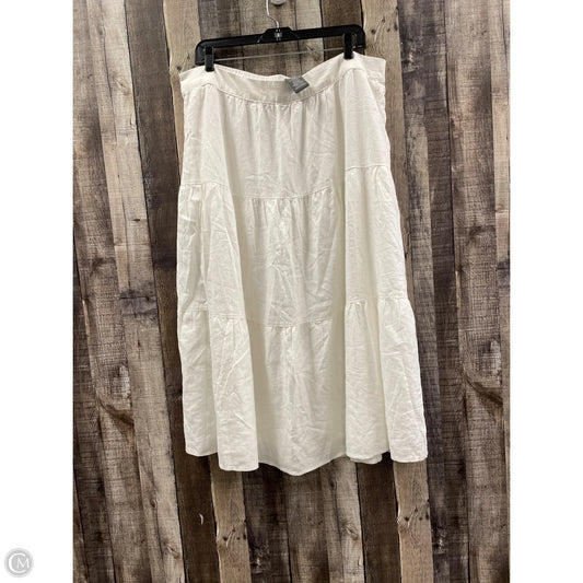 Skirt Maxi By Matty M In White, Size: Xxl