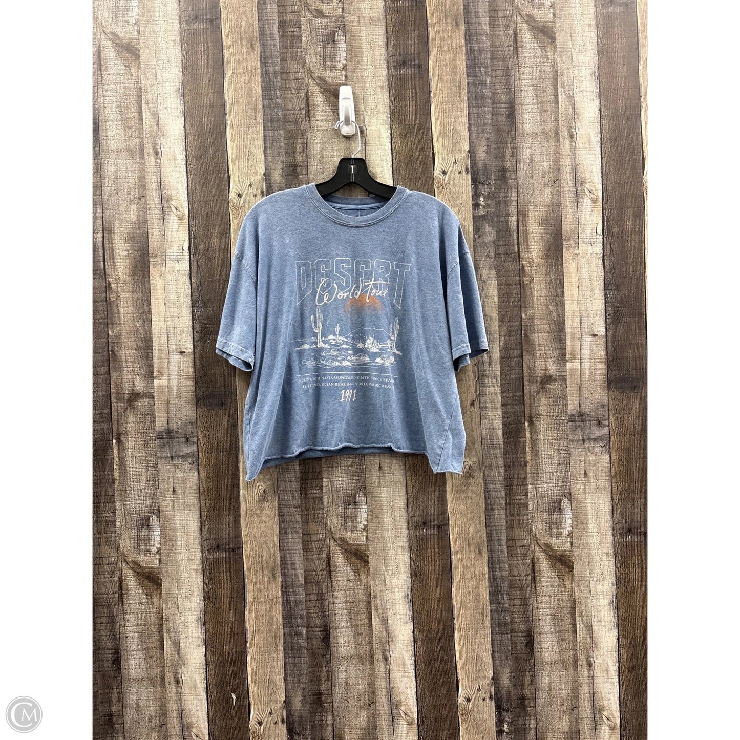 Top Short Sleeve By Clothes Mentor In Blue, Size: L